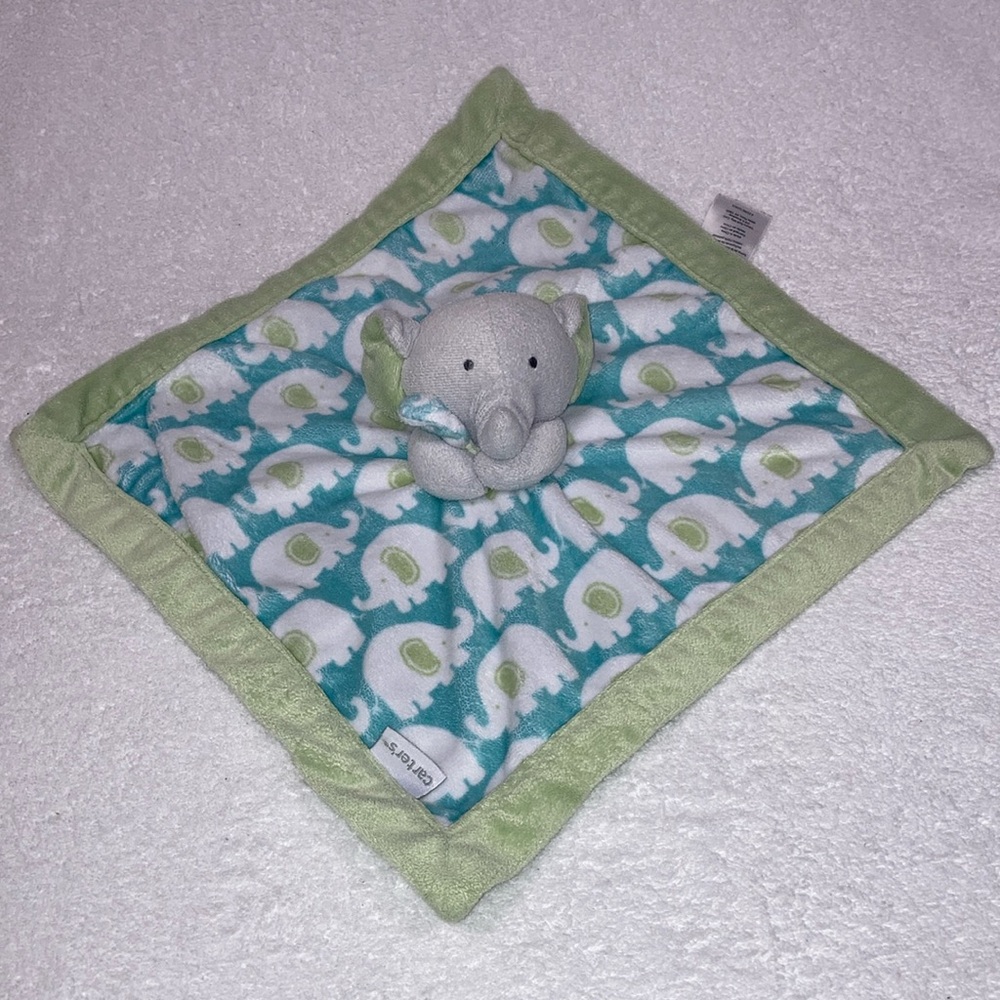 Carters Lovey Gray Bunny Rabbit 2020 Plush Toy Easter Unisex Security Blanket